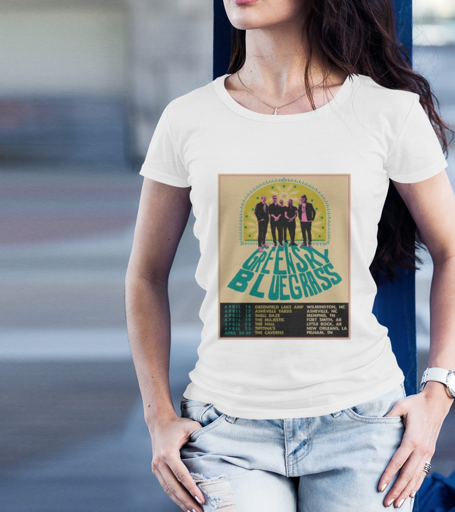Greensky Bluegrass Tour 2026 Wilmington Asheville Memphis Fort Smith New Orleans Pelham T-Shirt