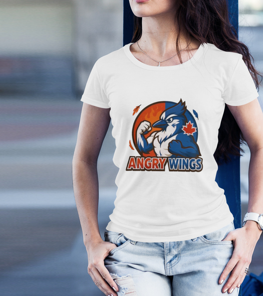 Toronto Blue Jays Angry Wings Mascot Maple Leaf T-Shirt