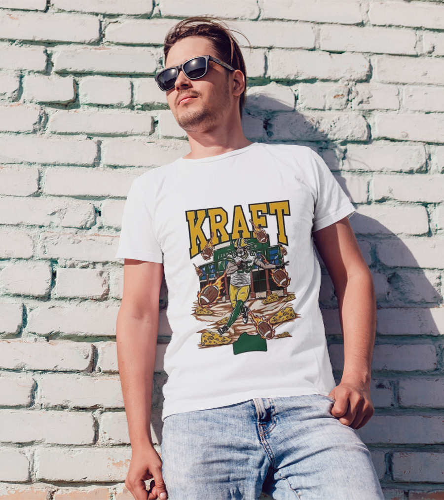 Kraft Green Bay Packers Lambeau Field Football Cheese T-Shirt