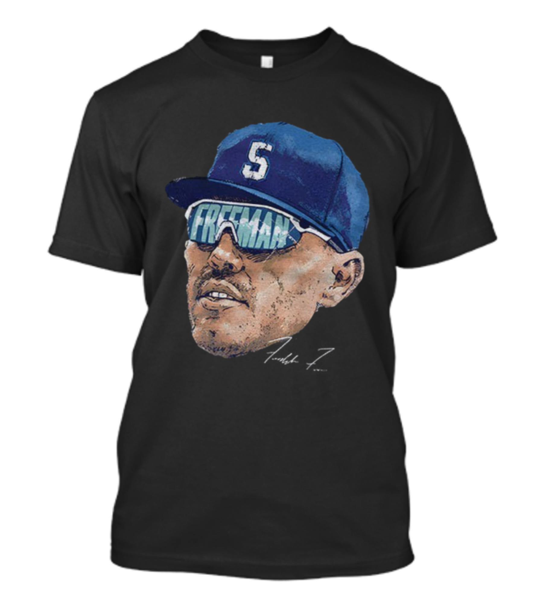 Freddie Freeman Big Face Signature 2025 Dodgers MLB Baseball World Series T-Shirt