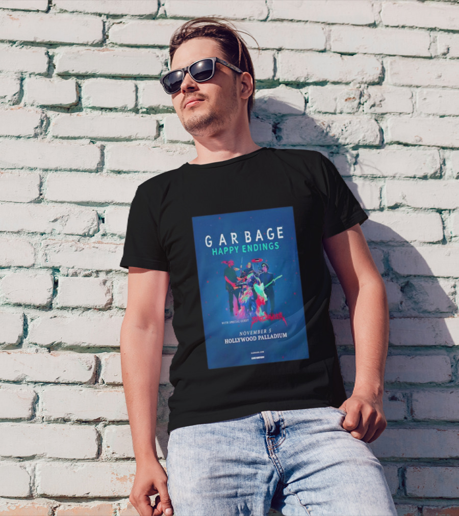 Garbage Happy Endings Tour Hollywood Palladium November 5 Special Guest Starcrawler T-Shirt