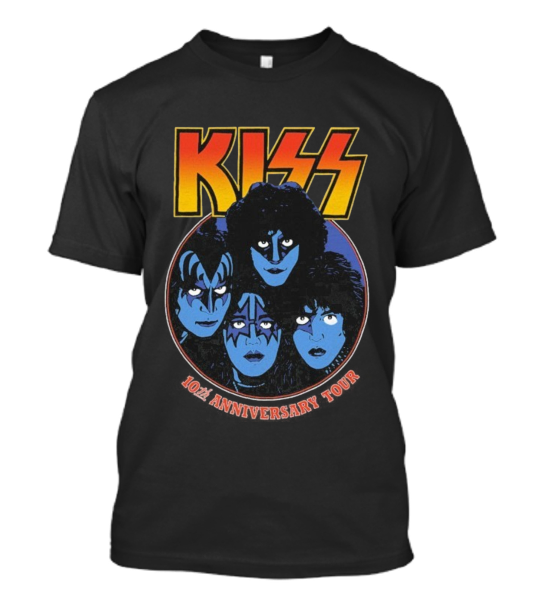 Kiss 10th Anniversary Tour Klassics 2025 Band Faces T-Shirt