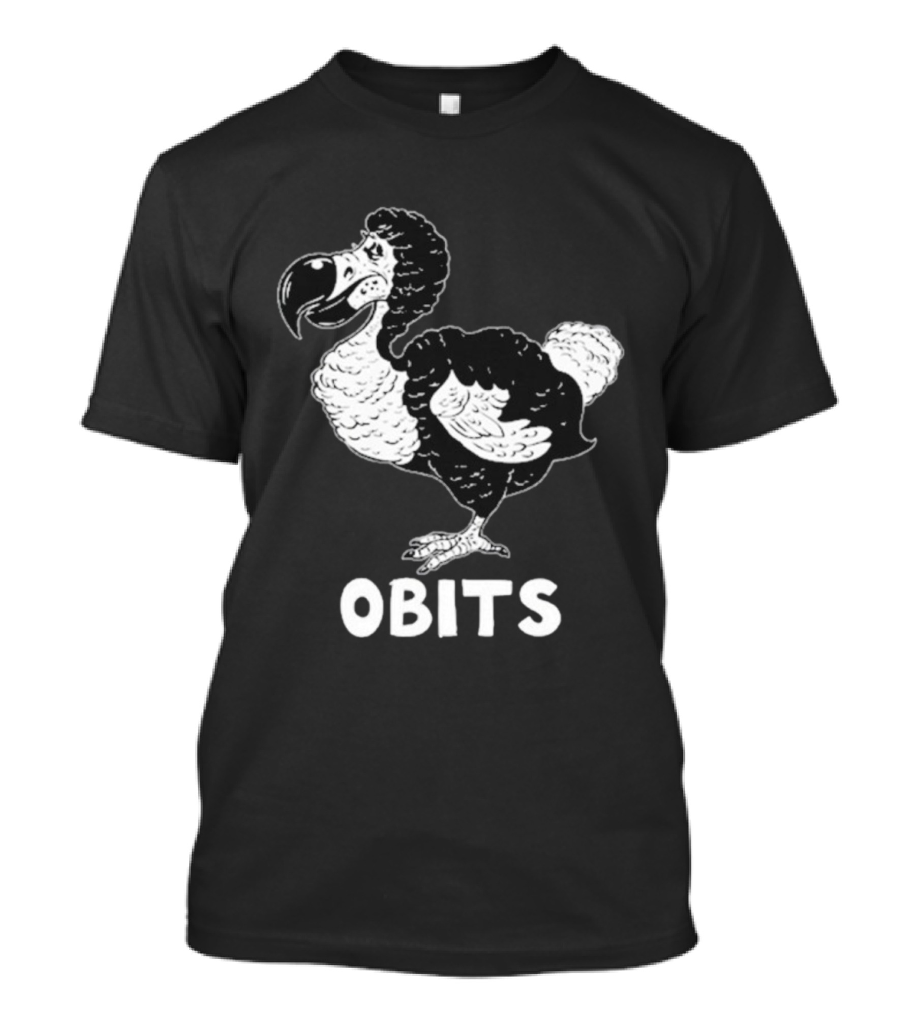 OBITS Dodo Bird Black And White Cartoon T-Shirt