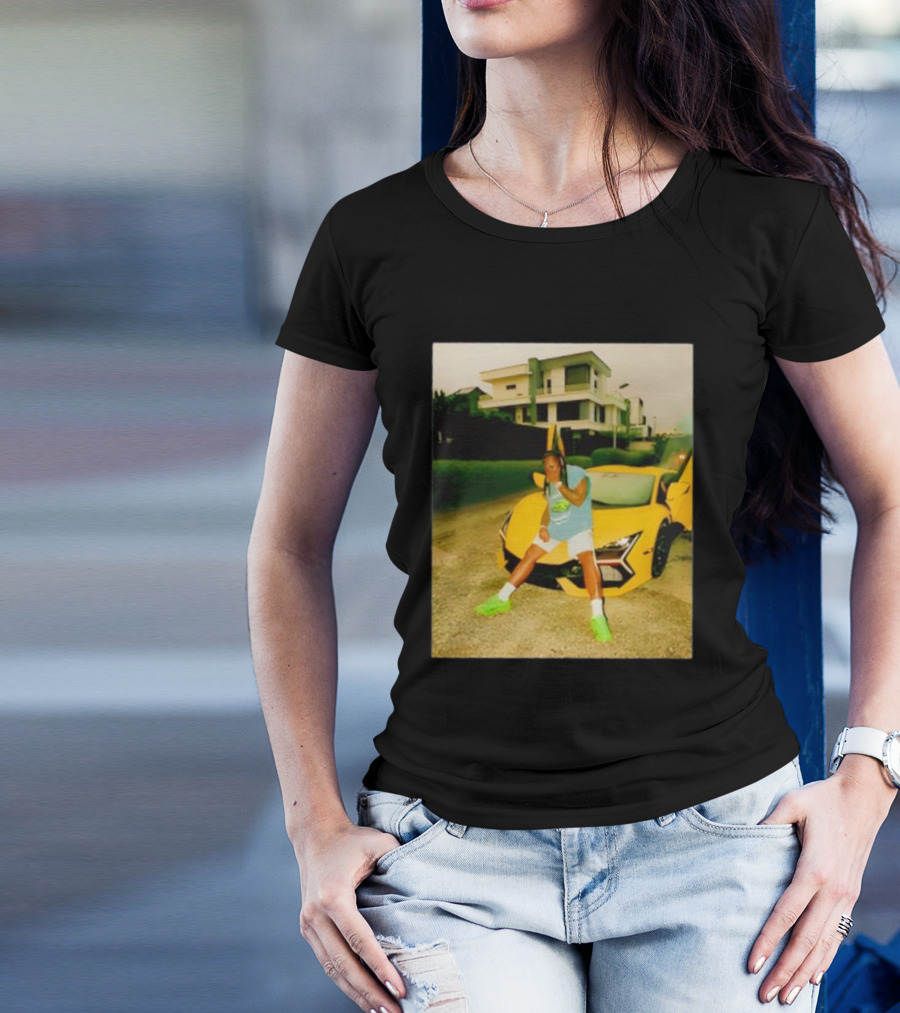 Thatojoboy Burna Boy Armless Style Yellow Sports Car Scene T-Shirt