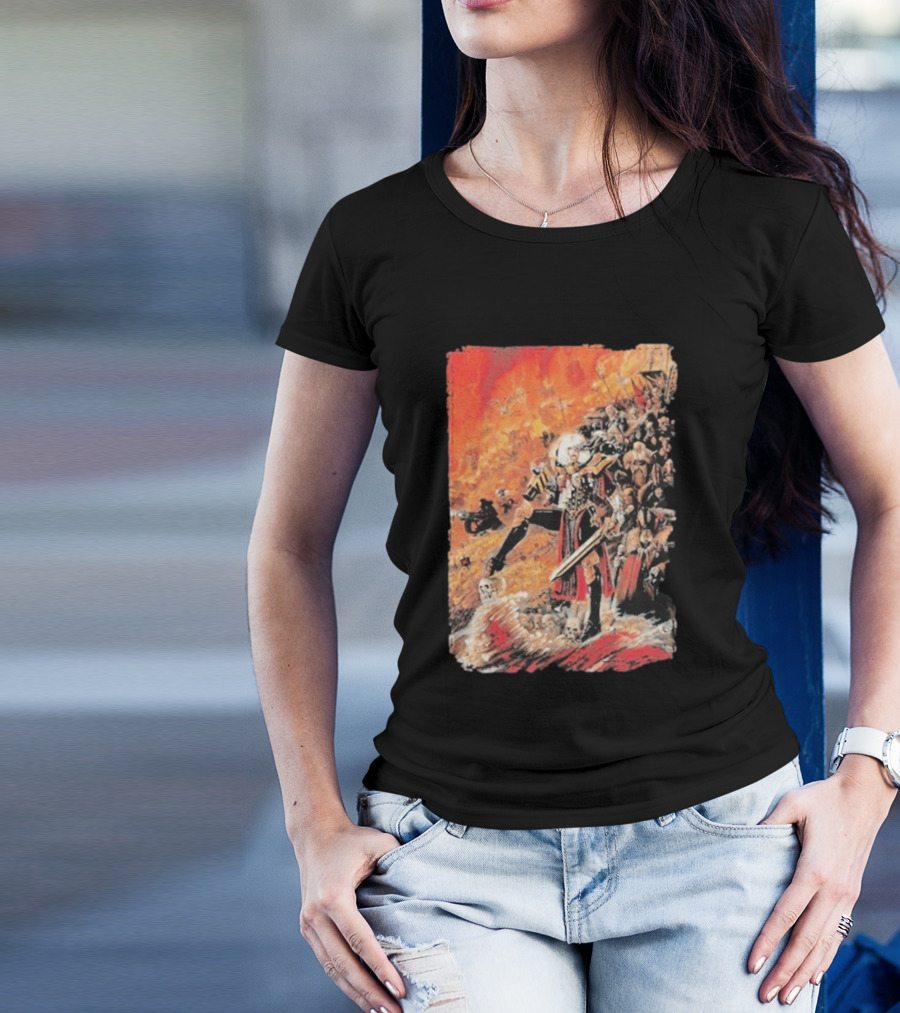 Warhammer Grimdark Canoness Veridyan Battle Scene Fantasy Artwork T-Shirt