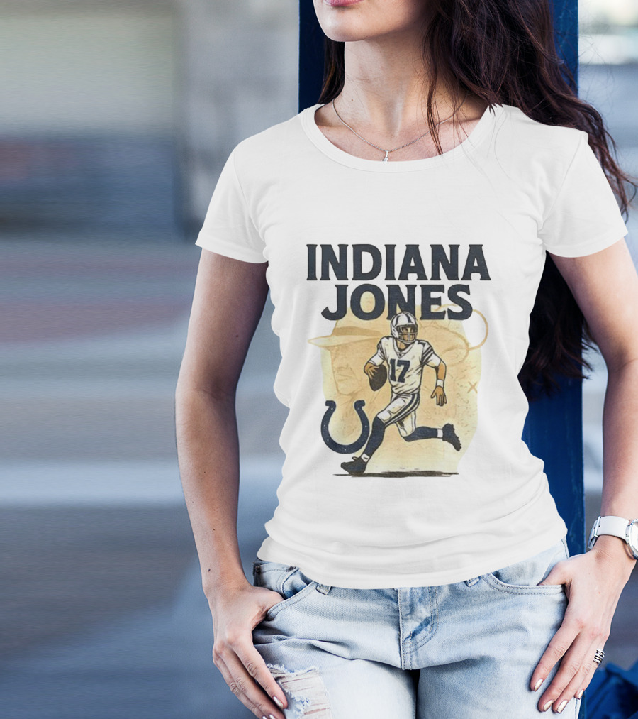 Indiana Jones 17 Running Indianapolis Colts Football NFL Game Day T-Shirt