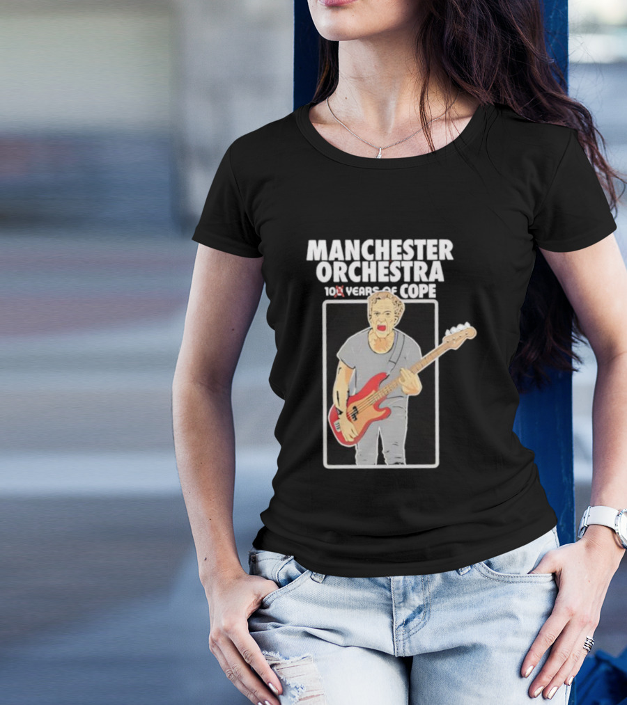 Manchester Orchestra 100 Years Of Cope Bass Guitar Illustration T-Shirt