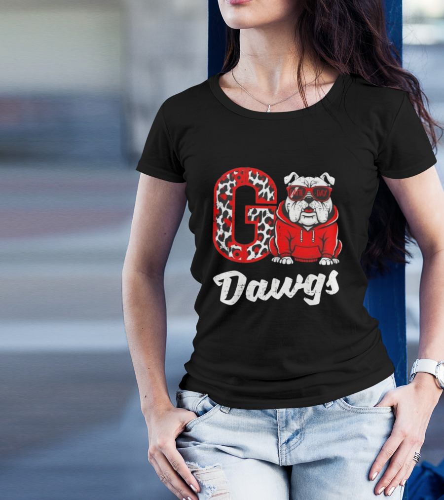 Go Dawgs Game Day Bulldog Football T-Shirt