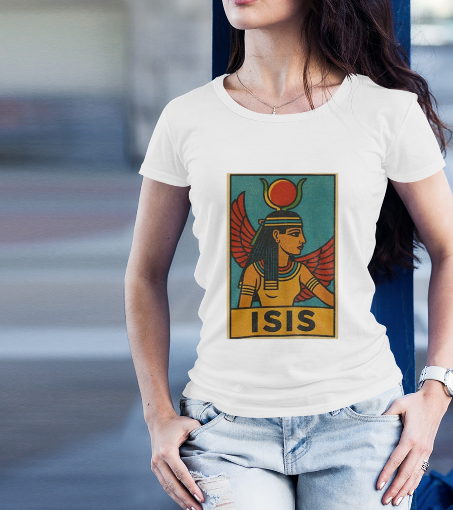 Isis Egyptian Goddess Comic Style For Mythology Fans And Divine Feminine Seekers T-Shirt