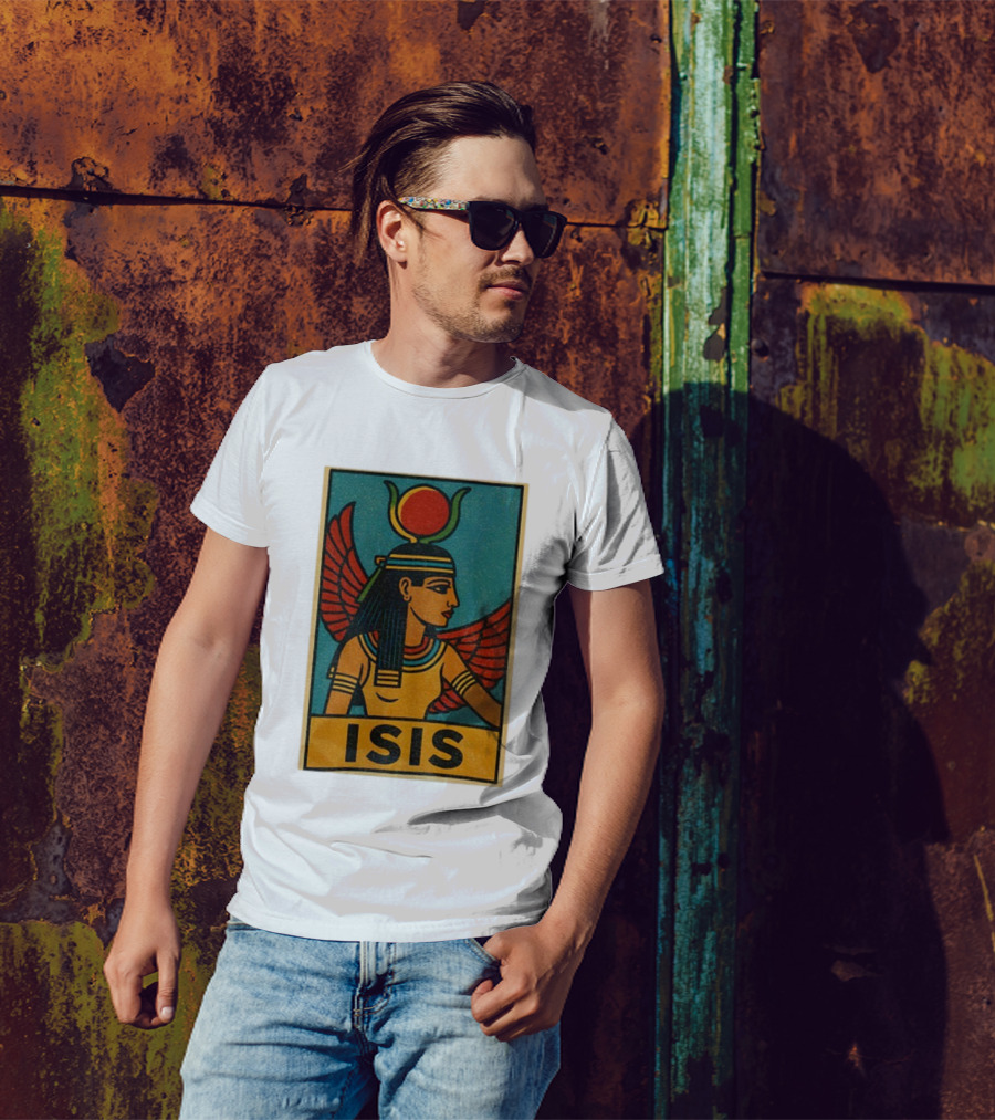 Isis Egyptian Goddess Comic Style For Mythology Fans And Divine Feminine Seekers T-Shirt