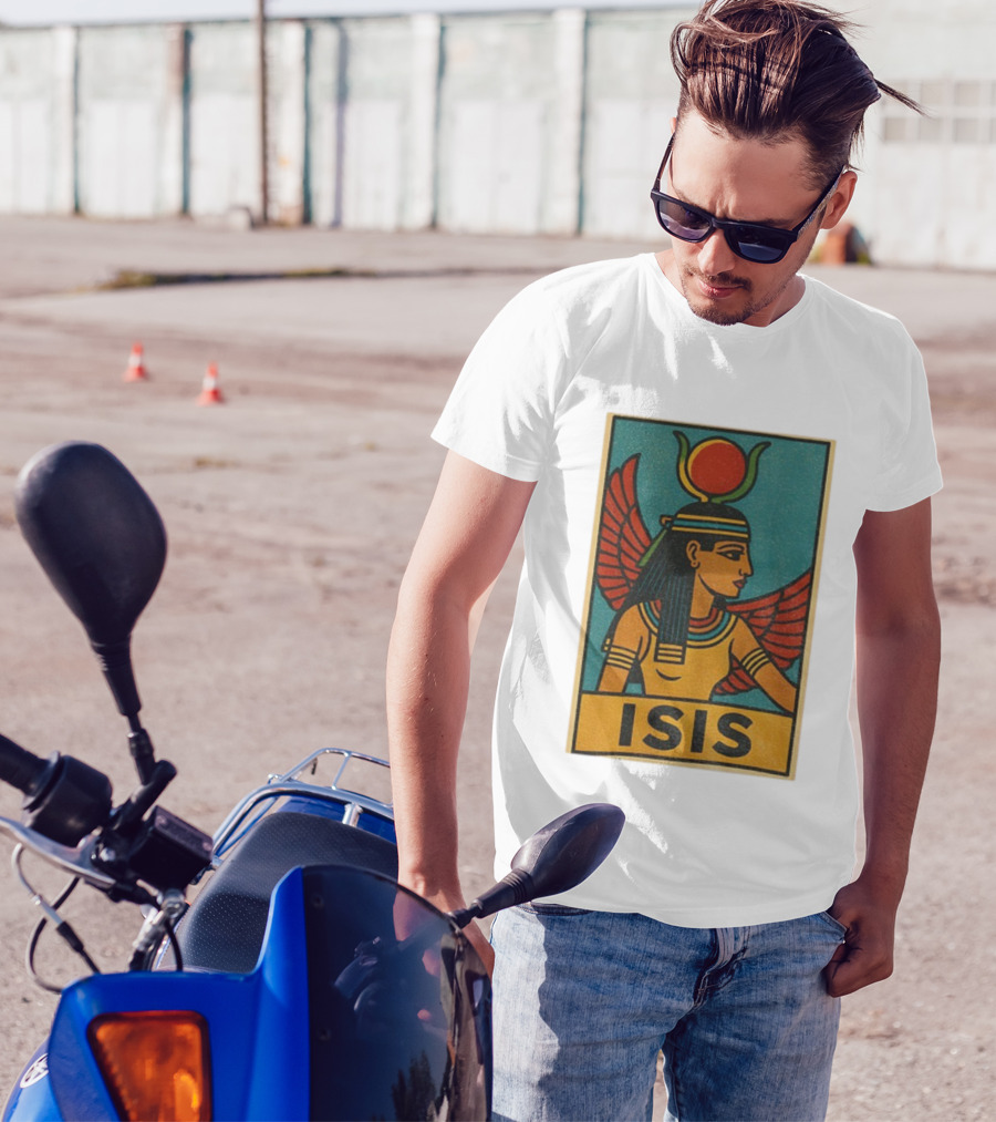 Isis Egyptian Goddess Comic Style For Mythology Fans And Divine Feminine Seekers T-Shirt