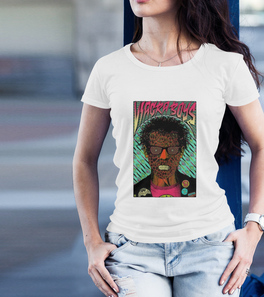Viagra Boys Concert October 31 2025 The Far Out Lounge Austin Texas Psychedelic Art T-Shirt