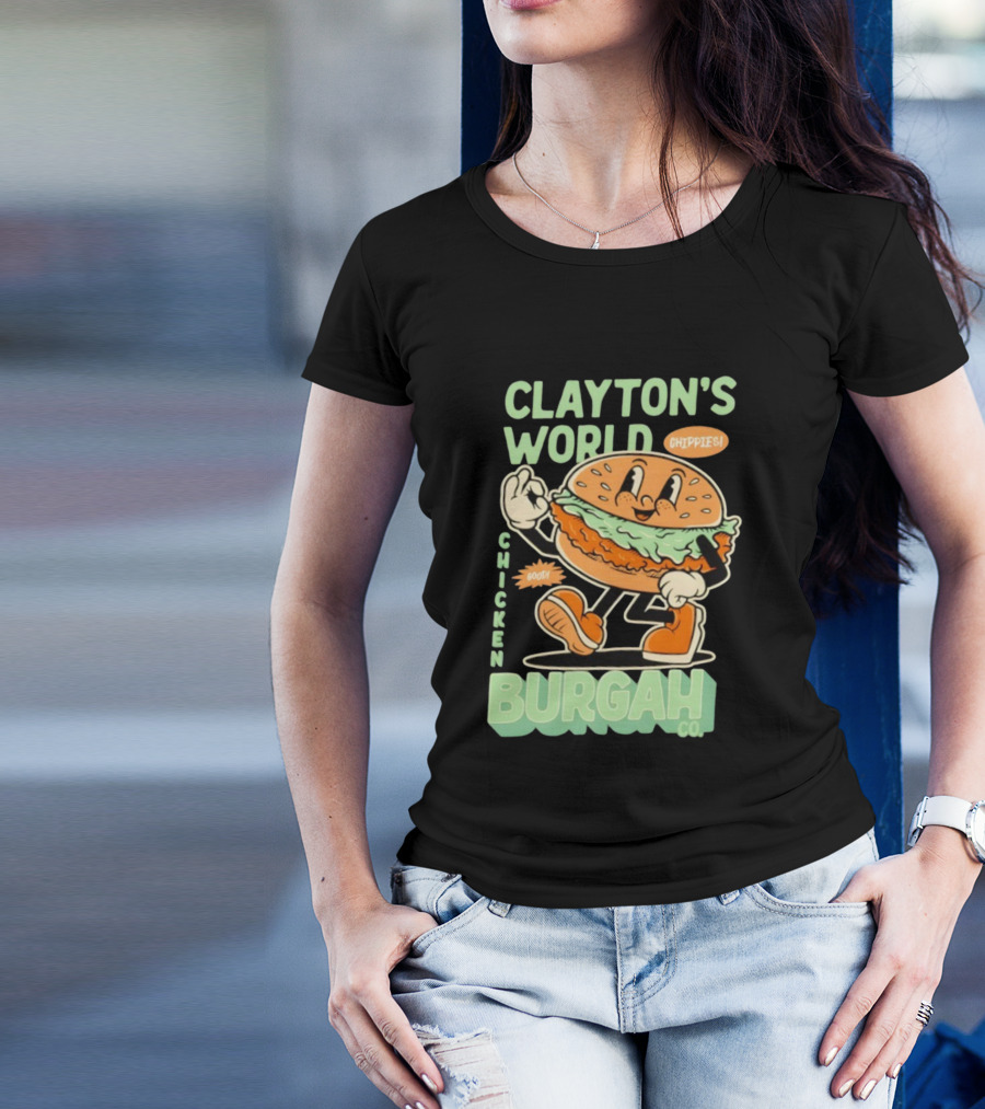 Clayton's World Chicken Burgah Co Chippies Good! T-Shirt