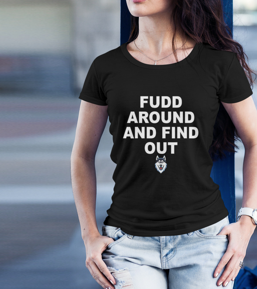 Fudd Around And Find Out Azzi Fudd Takes The Crown Husky Logo T-Shirt