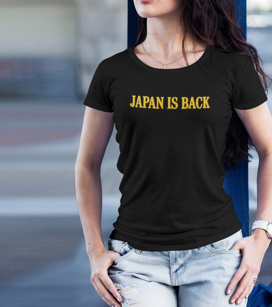 Japan Is Back Yellow Text T-Shirt
