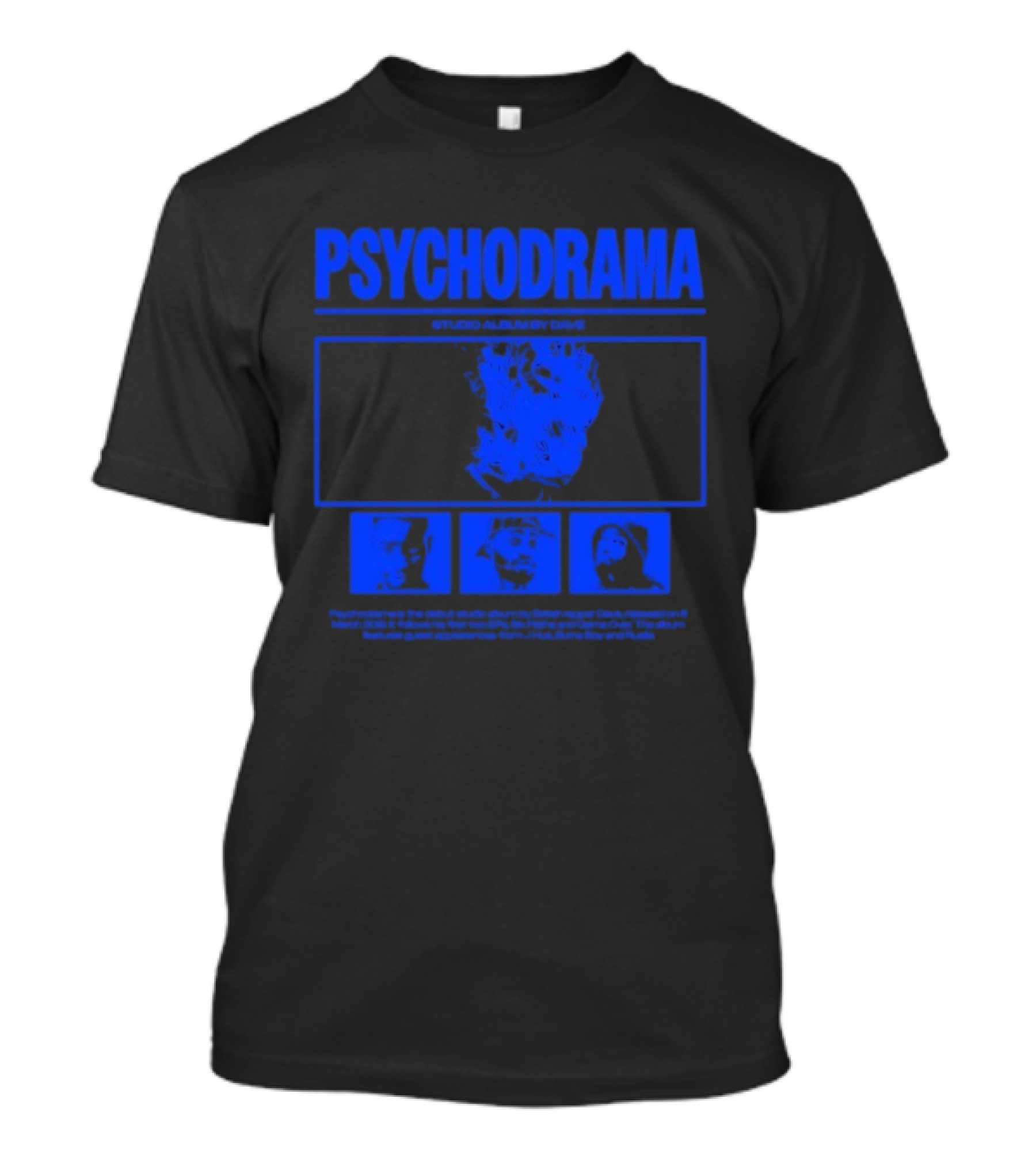 Dave Psychodrama Blue Face Iconic Music Album Art T-Shirt