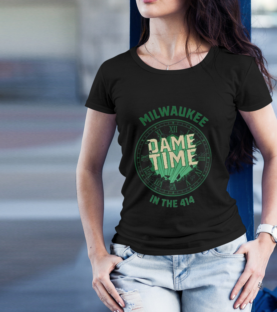 Milwaukee Dame Time In The 414 Basketball Dime Time T-Shirt