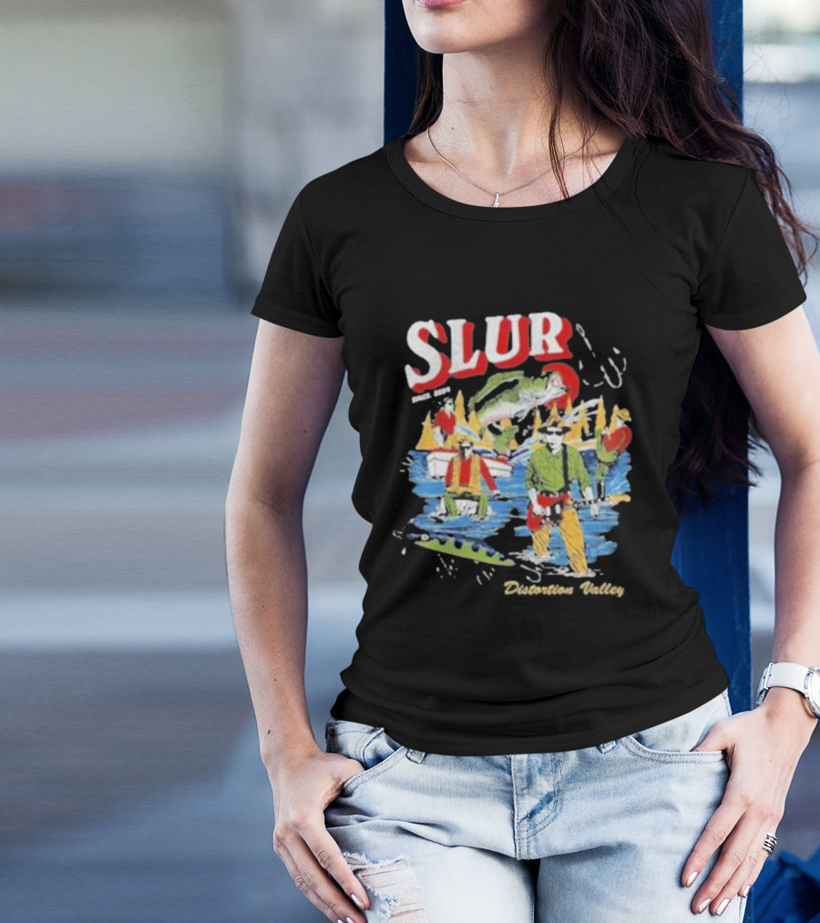 Slur Distortion Valley River Adventure Band Surprise T-Shirt