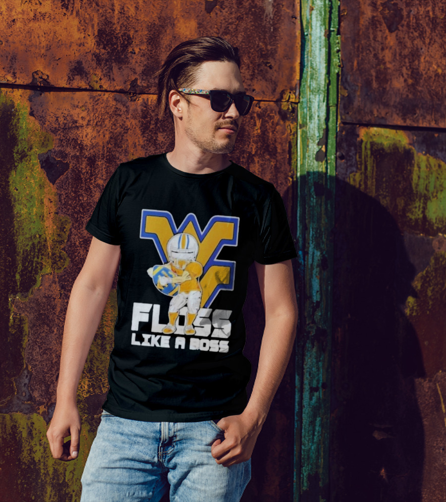 West Virginia Mountaineers Floss Like A Boss Football Celebration T-Shirt