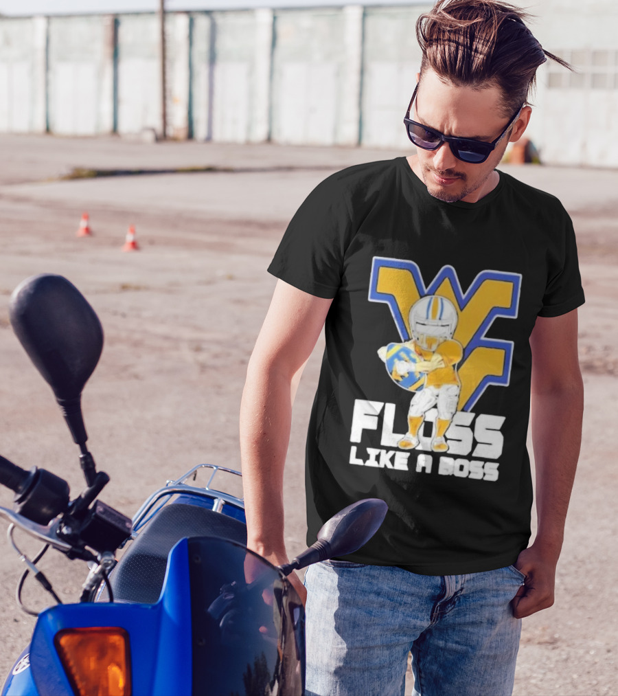 West Virginia Mountaineers Floss Like A Boss Football Celebration T-Shirt