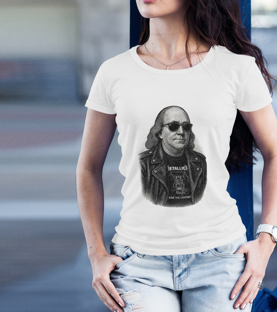 Ben Franklin Metallica Ride The Lightning T-Shirt