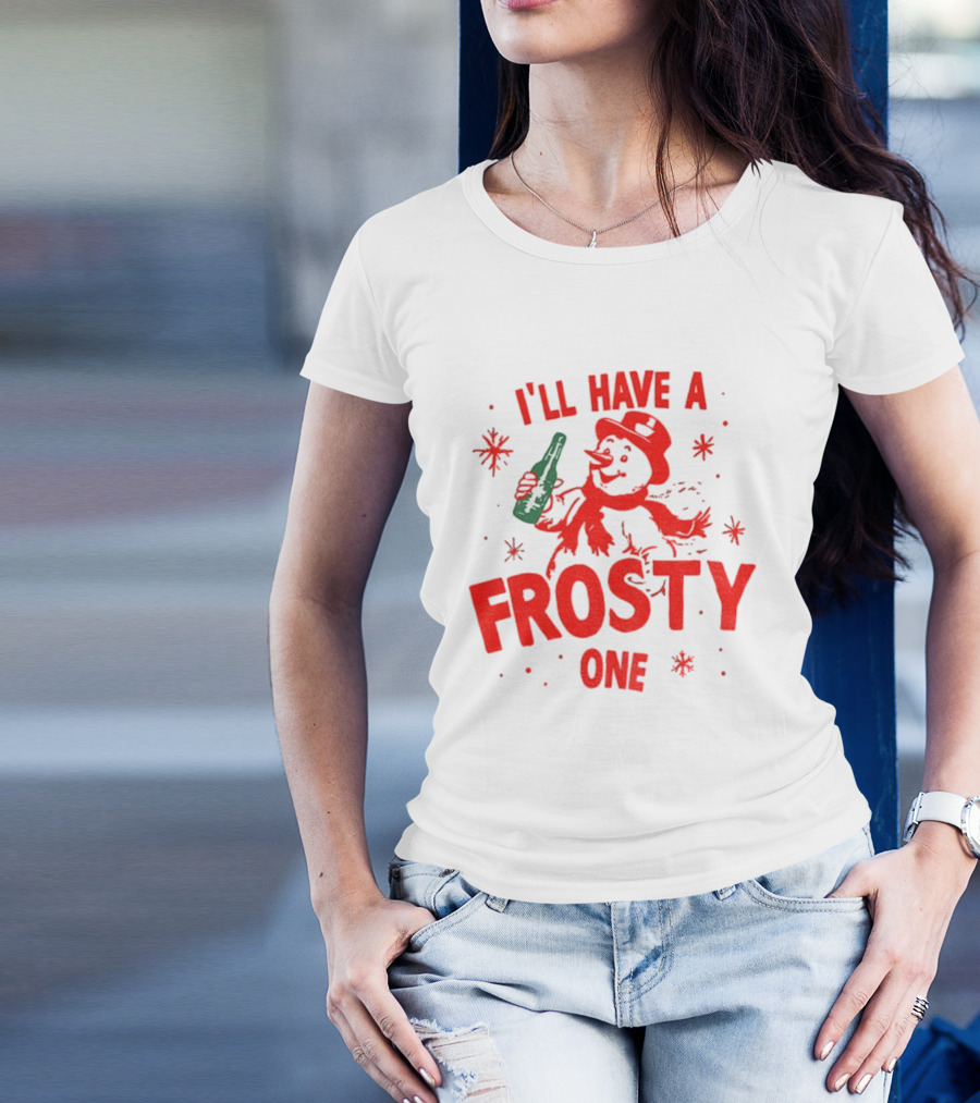 I’ll Have A Frosty One Snowman Christmas 2025 T-Shirt