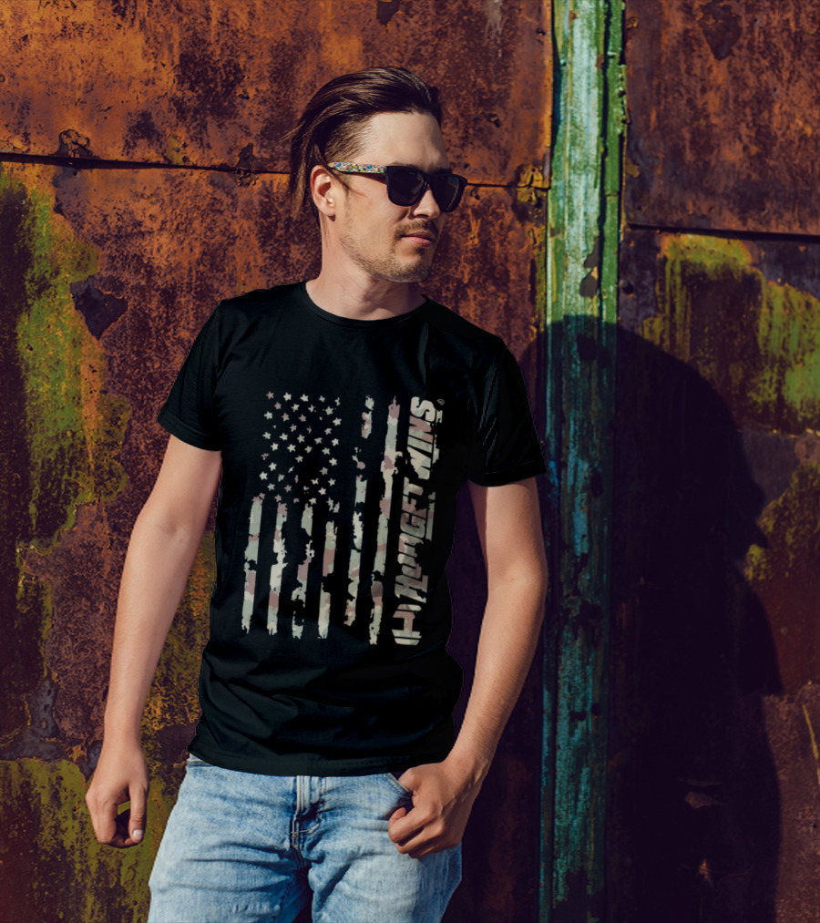 Camouflage Flag 9/11 Never Forget WMS T-Shirt