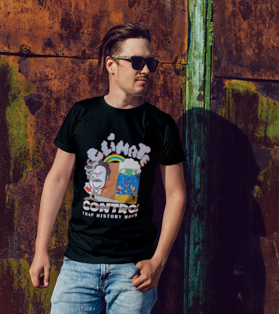 Jmacworldwide Climate Control Trap History Month Rainbow Cartoon Style T-Shirt