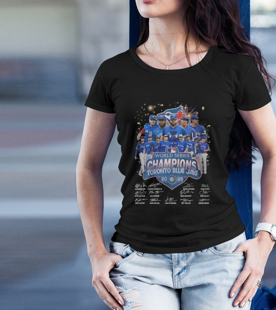 World Series Champions Toronto Blue Jays 2025 MLB Baseball Team Celebration T-Shirt