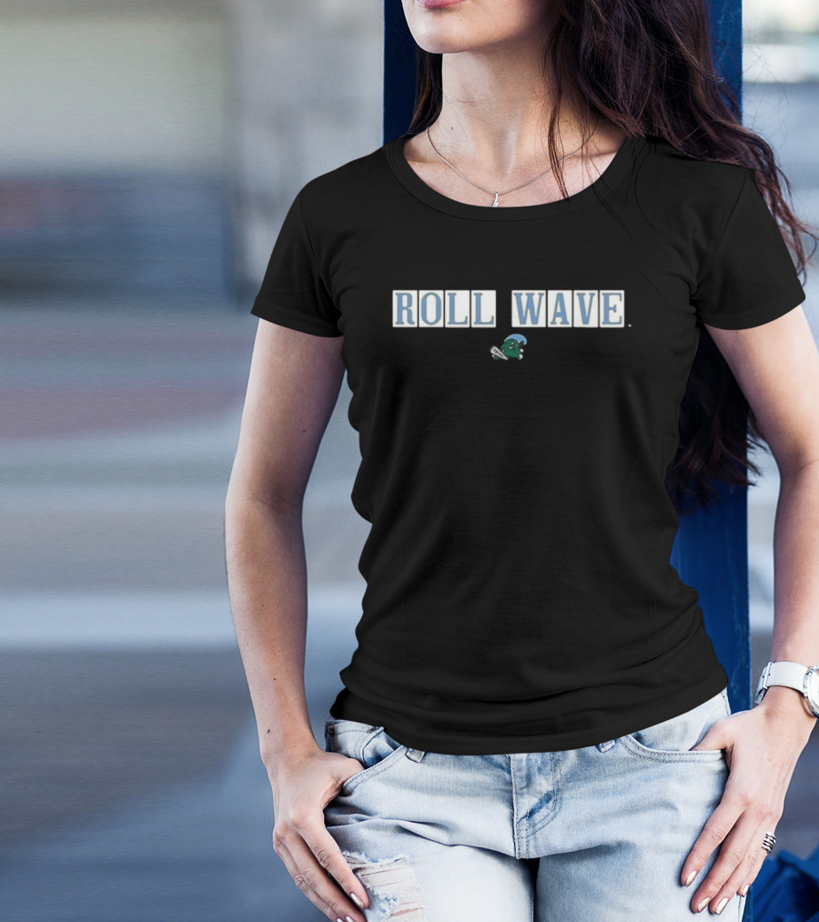 Tulane Green Wave Roll Wave Sophia Macias T-Shirt