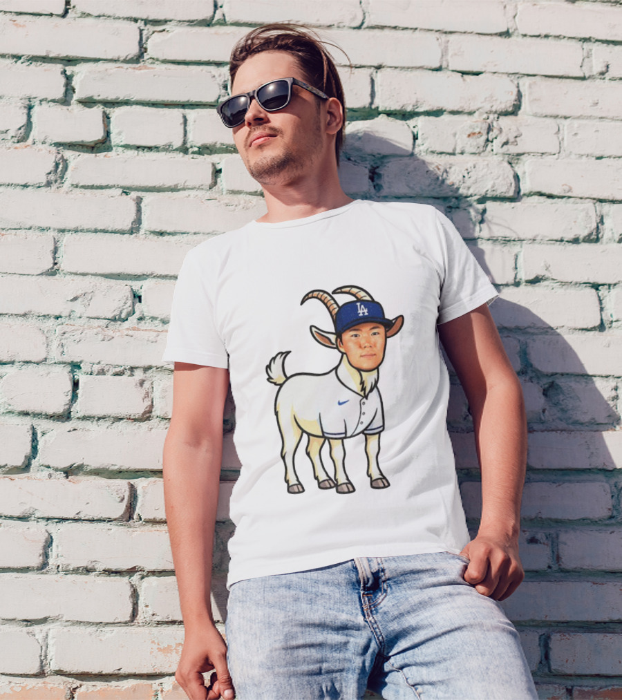 Los Angeles Dodgers Yoshinobu Yamamoto Goat MVP LA Cap T-Shirt
