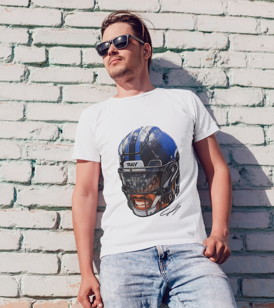 Zay Flowers Big Face Helmet Ravens Football T-Shirt