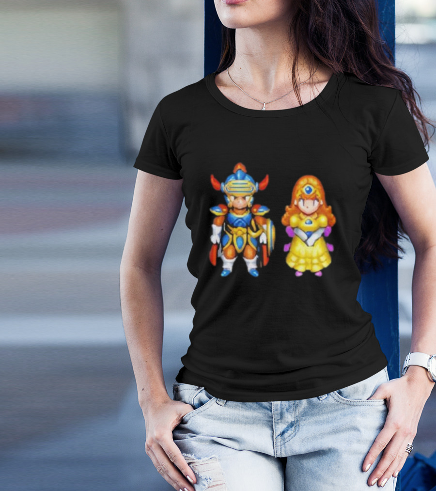 Dragon Quest I & II HD-2D Remake Hero And Princess Character Graphics T-Shirt