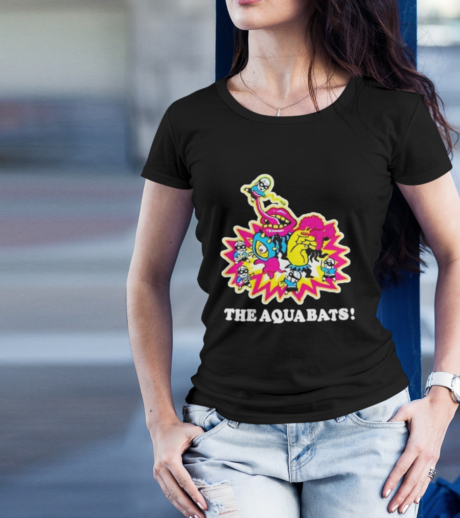 The Aquabats Cartoon Explosion Versus Battle Scene T-Shirt