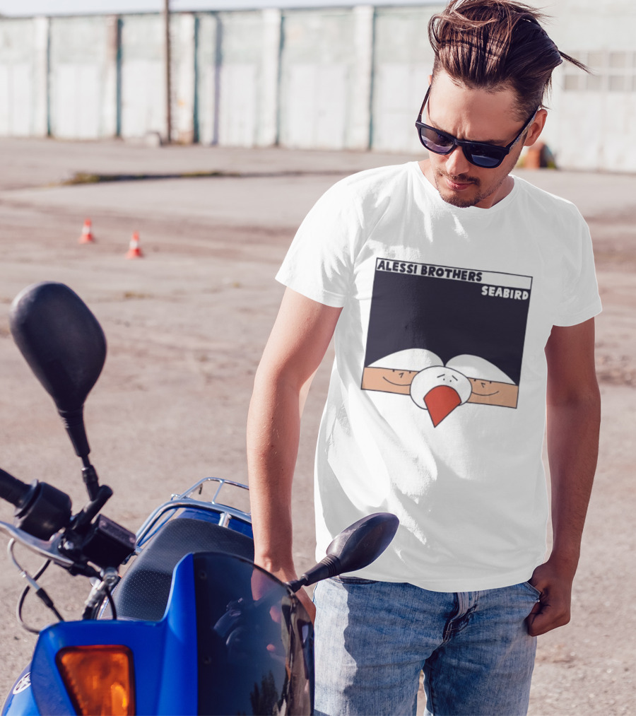 Alessi Brothers Seabird Cartoon Style Duo With Seagull T-Shirt