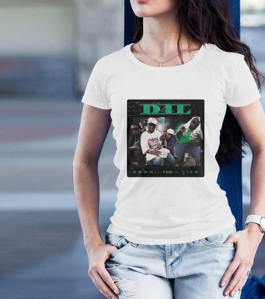 D4L Down For Life Album Cover Crew With Money And Bling T-Shirt