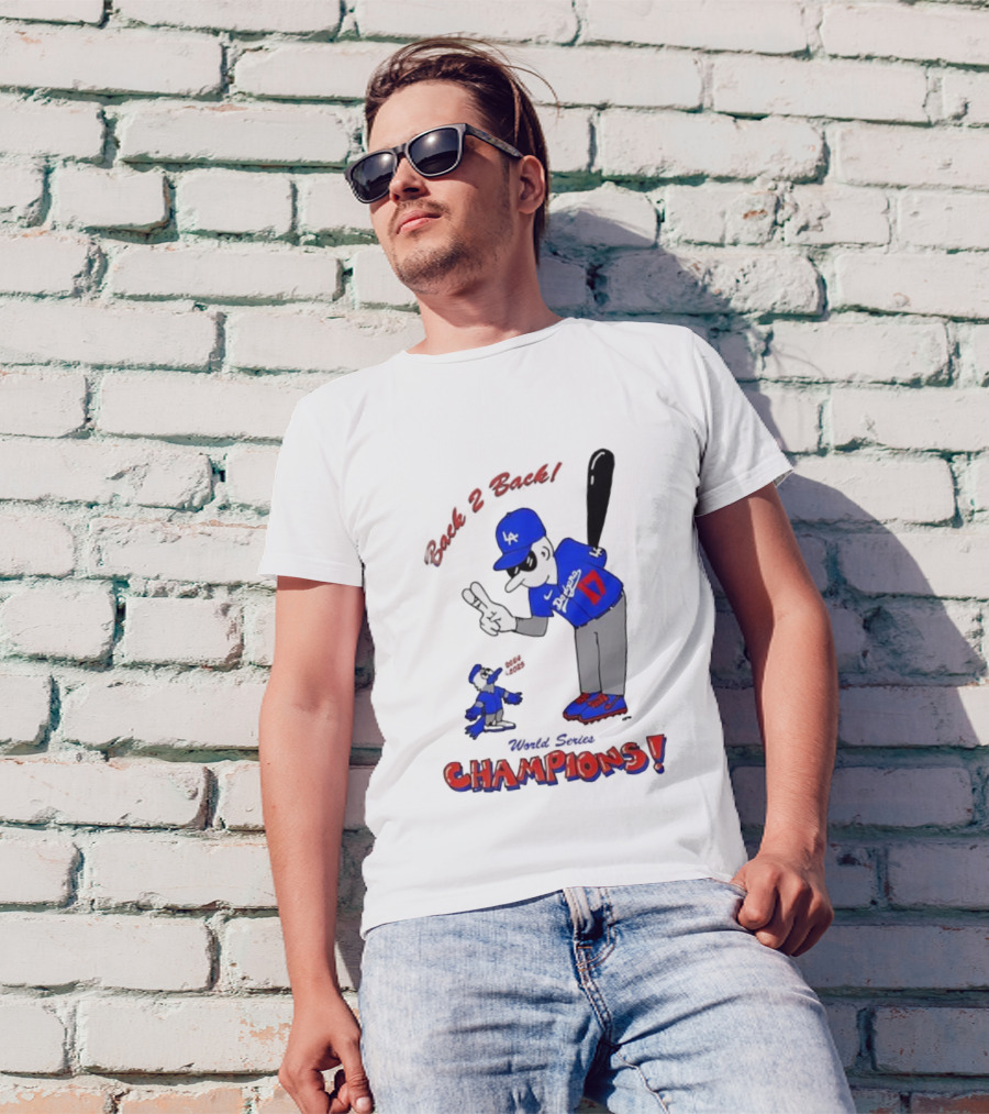 LA Dodgers Toronto Blue Jays Back 2 Back Champions T-Shirt