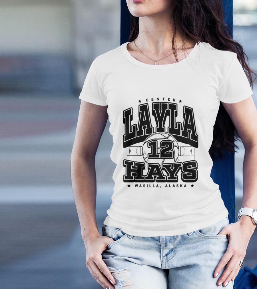 Layla Hays 12 Center Iowa State Cyclones Wasilla Alaska T-Shirt