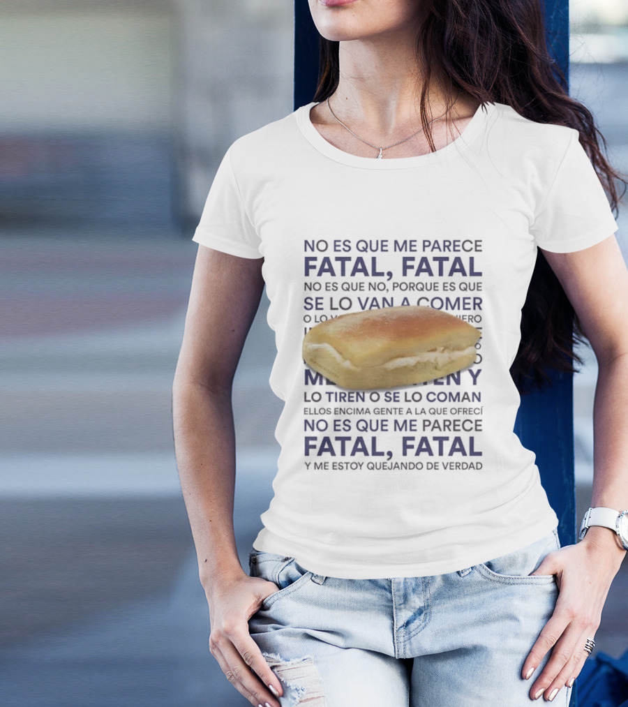 Operación Triunfo 2023 Martin Urrutia Meme Quote Sobre Fatal, Fatal Frase Divertida Sandwish De Crema T-Shirt