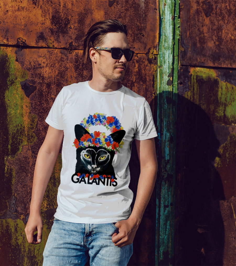 Midsommer Galantis Cat Floral Festival Headpiece T-Shirt