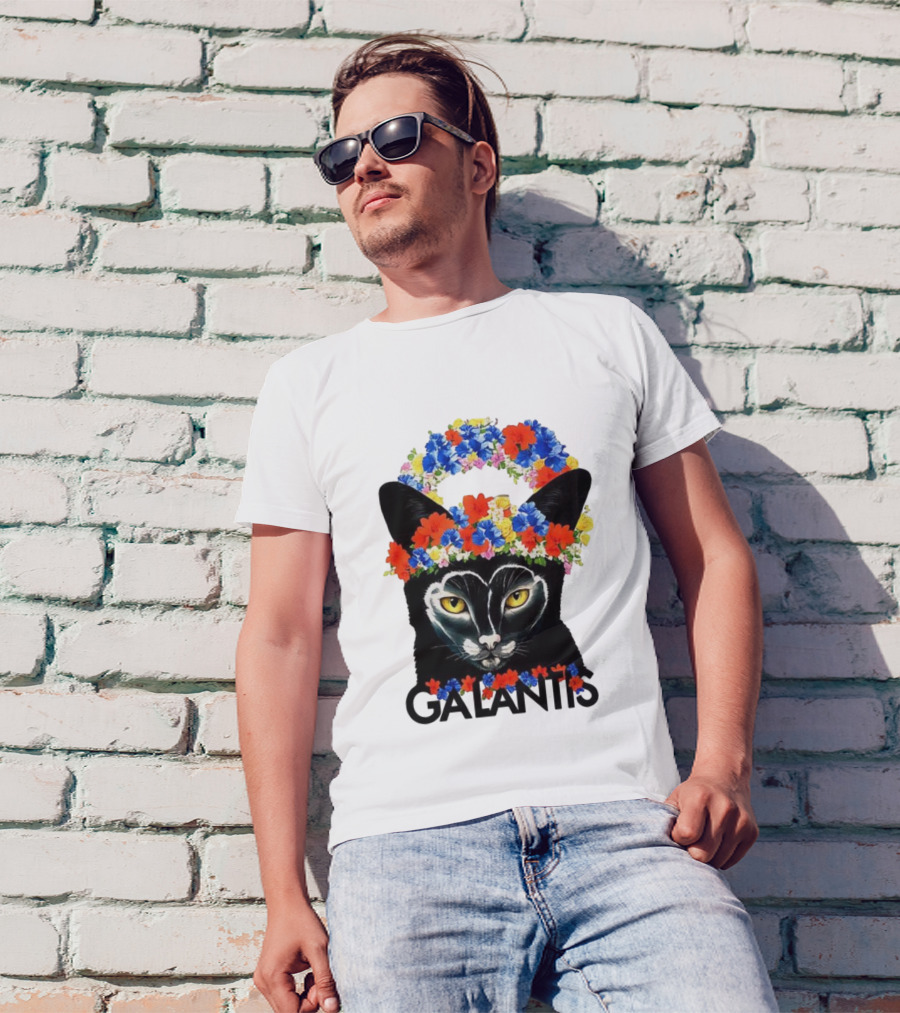 Midsommer Galantis Cat Floral Festival Headpiece T-Shirt
