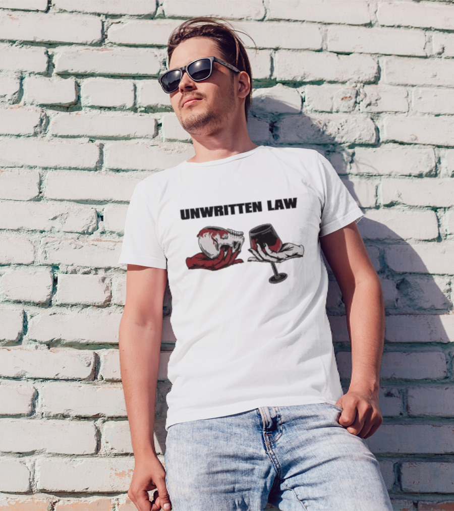 Unwritten Law Beggars Skull And Wine Glass Graphic T-Shirt