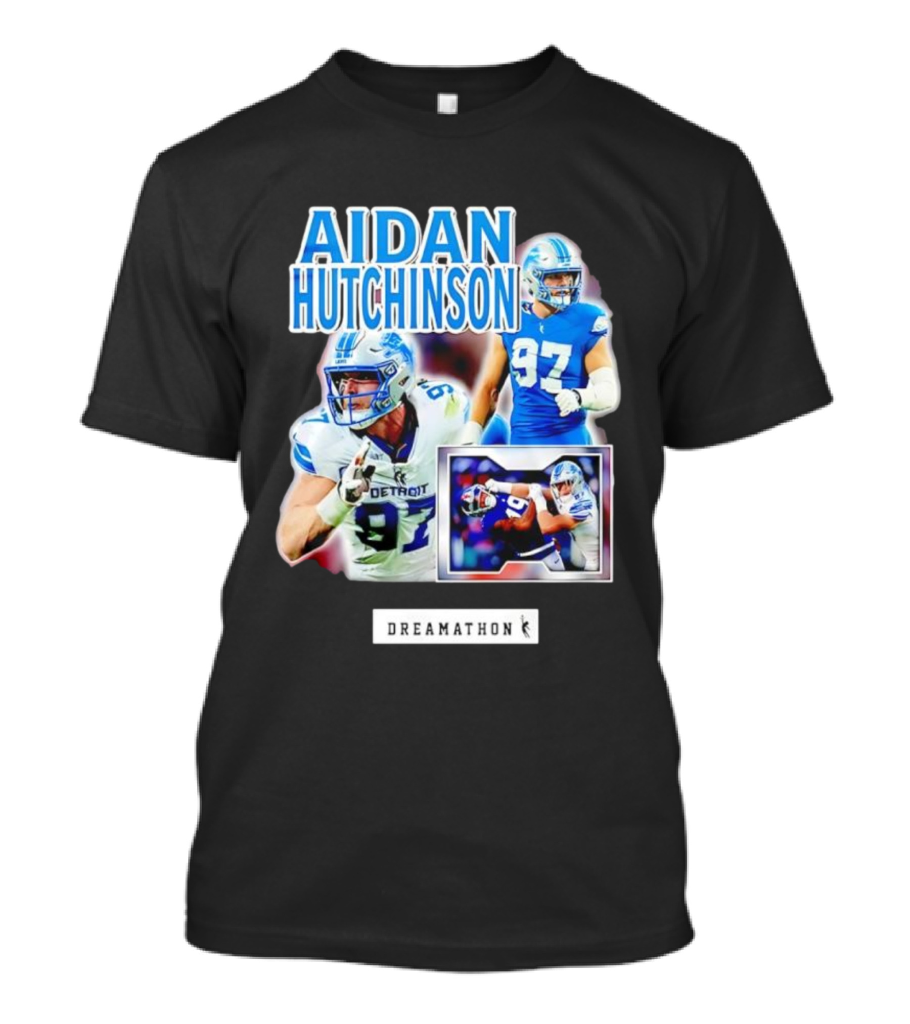 Aidan Hutchinson 97 Detroit Lions NFL Dreamathon T-Shirt