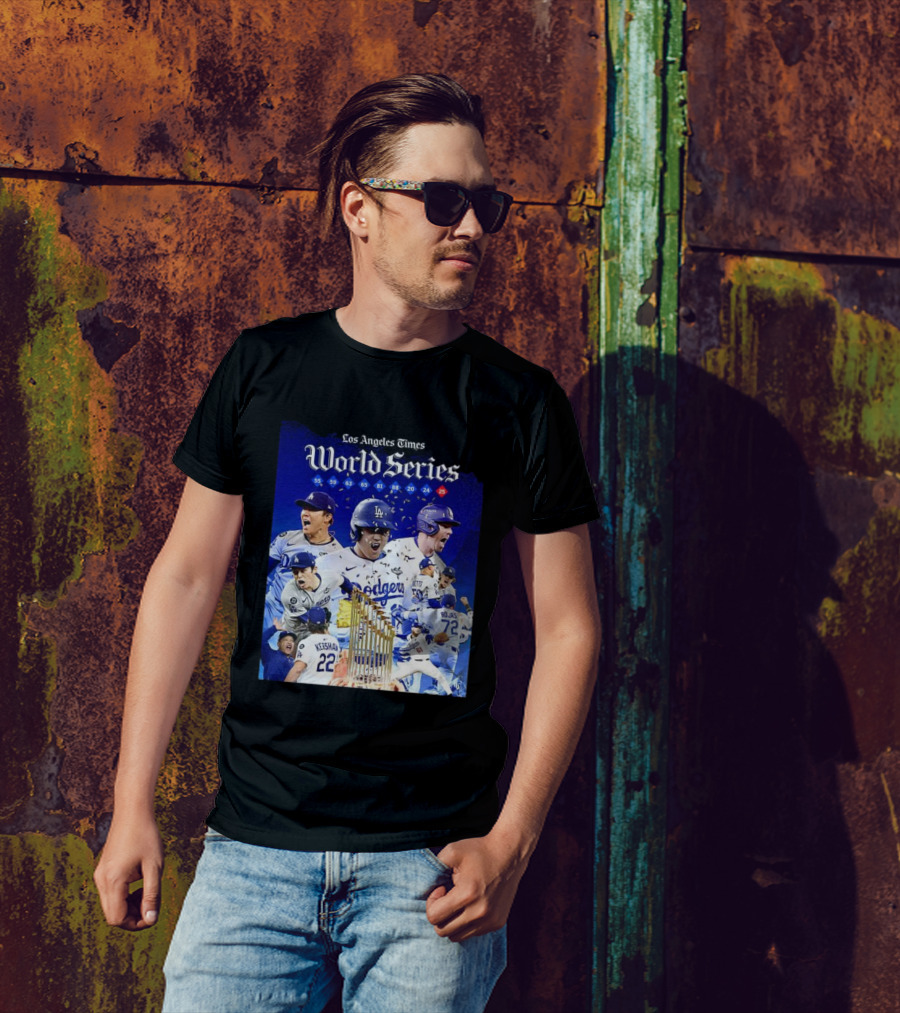 Los Angeles Dodgers World Series Champions 2025 Celebration With Iconic Moments And Championship Years T-Shirt