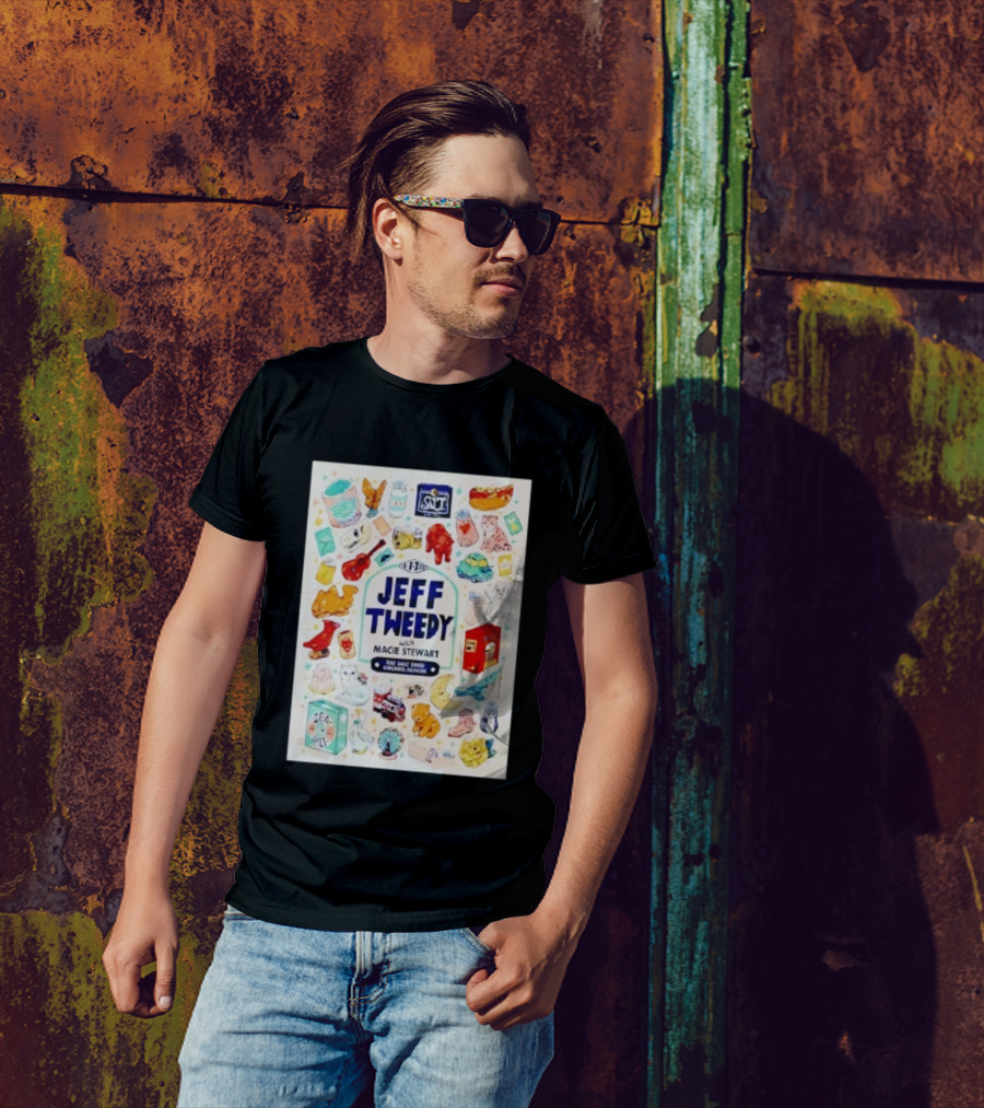 Jeff Tweedy With Macie Stewart The Salt Shed Chicago Illinois November 1 2025 Sea Salt Cats Boots Moon Pizza T-Shirt