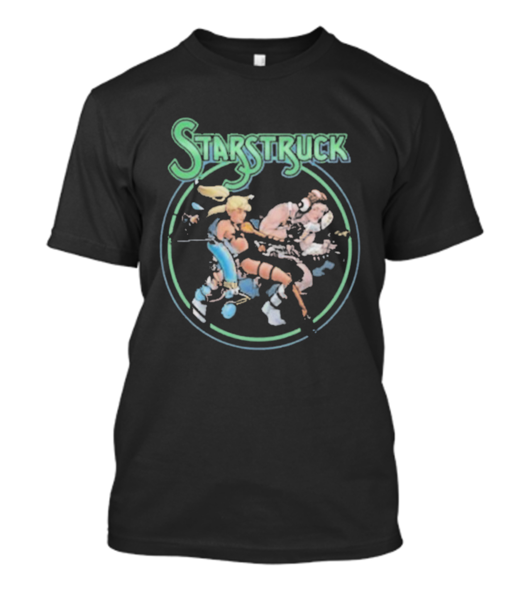 Starstruck Galatia 9 And Brucilla Dynamic Duo Retro Comic Style T-Shirt