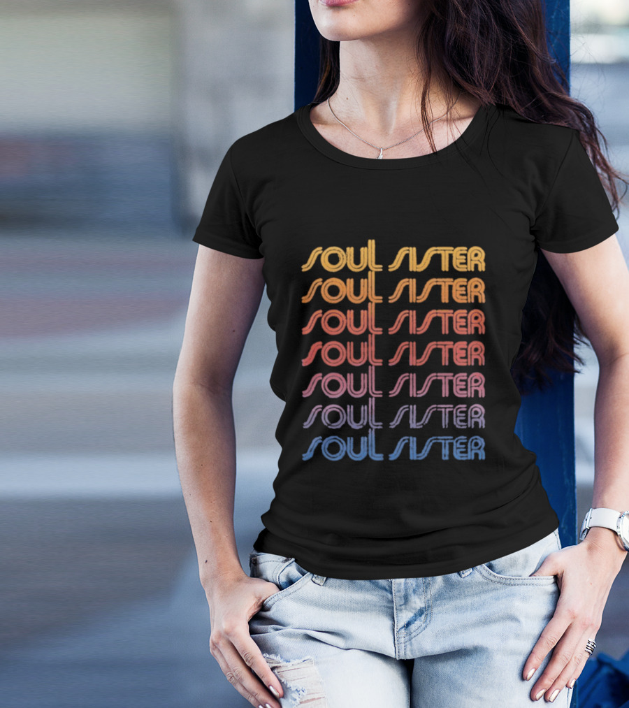 Soul Sister Train Repeat Motivation Multicolor Gradient T-Shirt