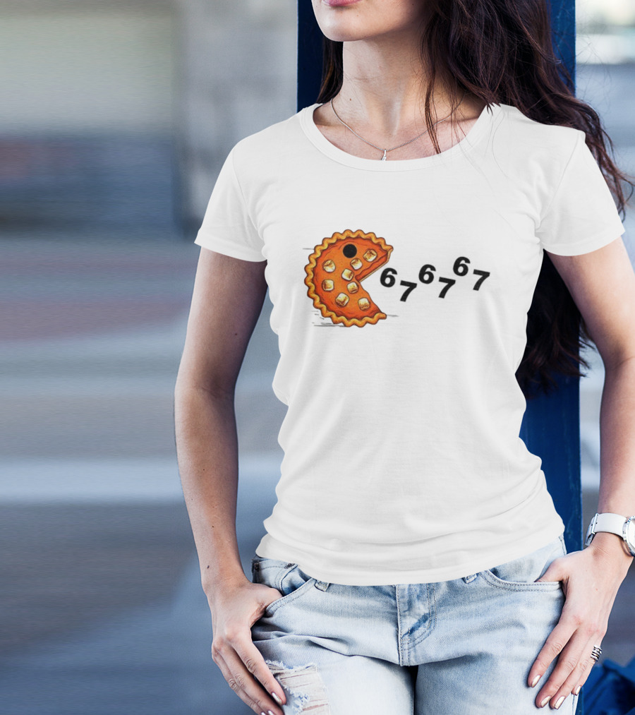 Pacman Pumpkin Pie Eating Ghosts Happy Fall Meme 67 T-Shirt