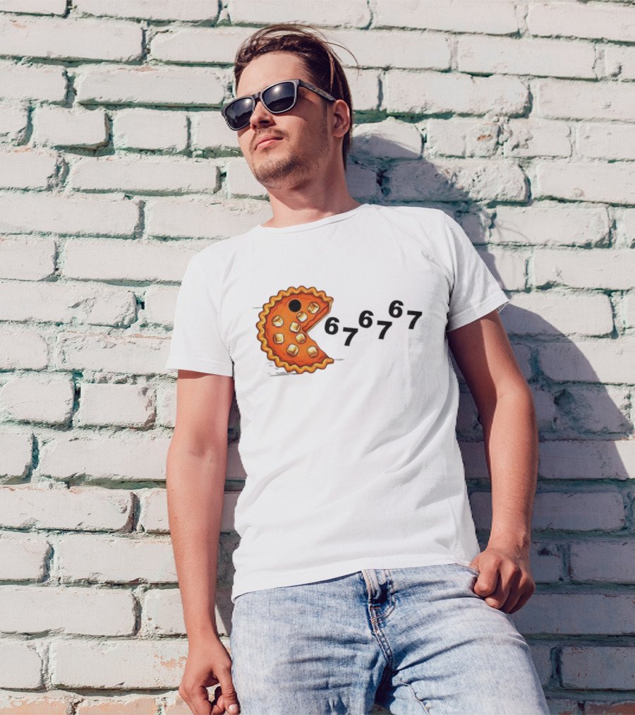 Pacman Pumpkin Pie Eating Ghosts Happy Fall Meme 67 T-Shirt