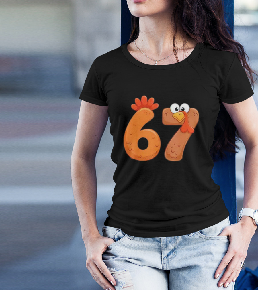 67 Thanksgiving Turkey Cool Fall Farm Fun T-Shirt